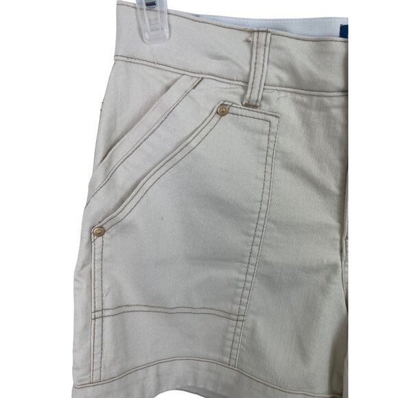 Democracy "Ab" Solution Tan High Rise Denim Shorts Womens Size 10 - Picture 4 of 11